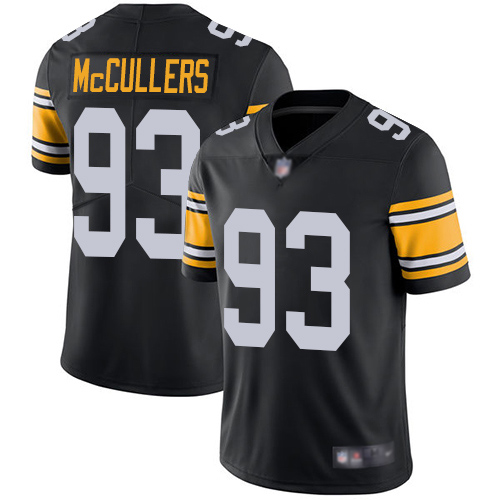 Men Pittsburgh Steelers Football 93 Limited Black Dan McCullers Alternate Vapor Untouchable Nike NFL Jersey
